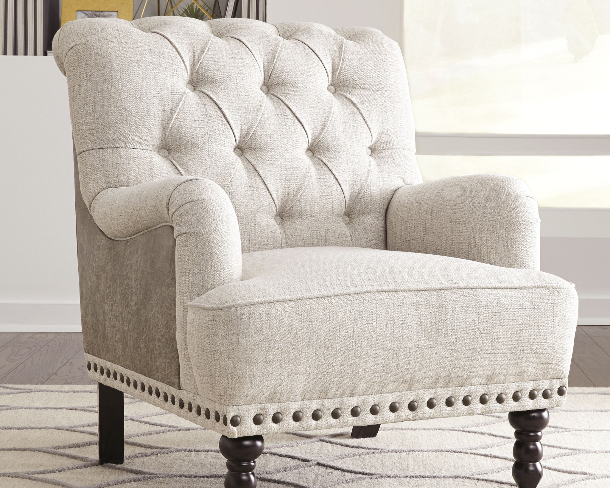 Tartonelle - Ivory / Taupe - Accent Chair - Image 2