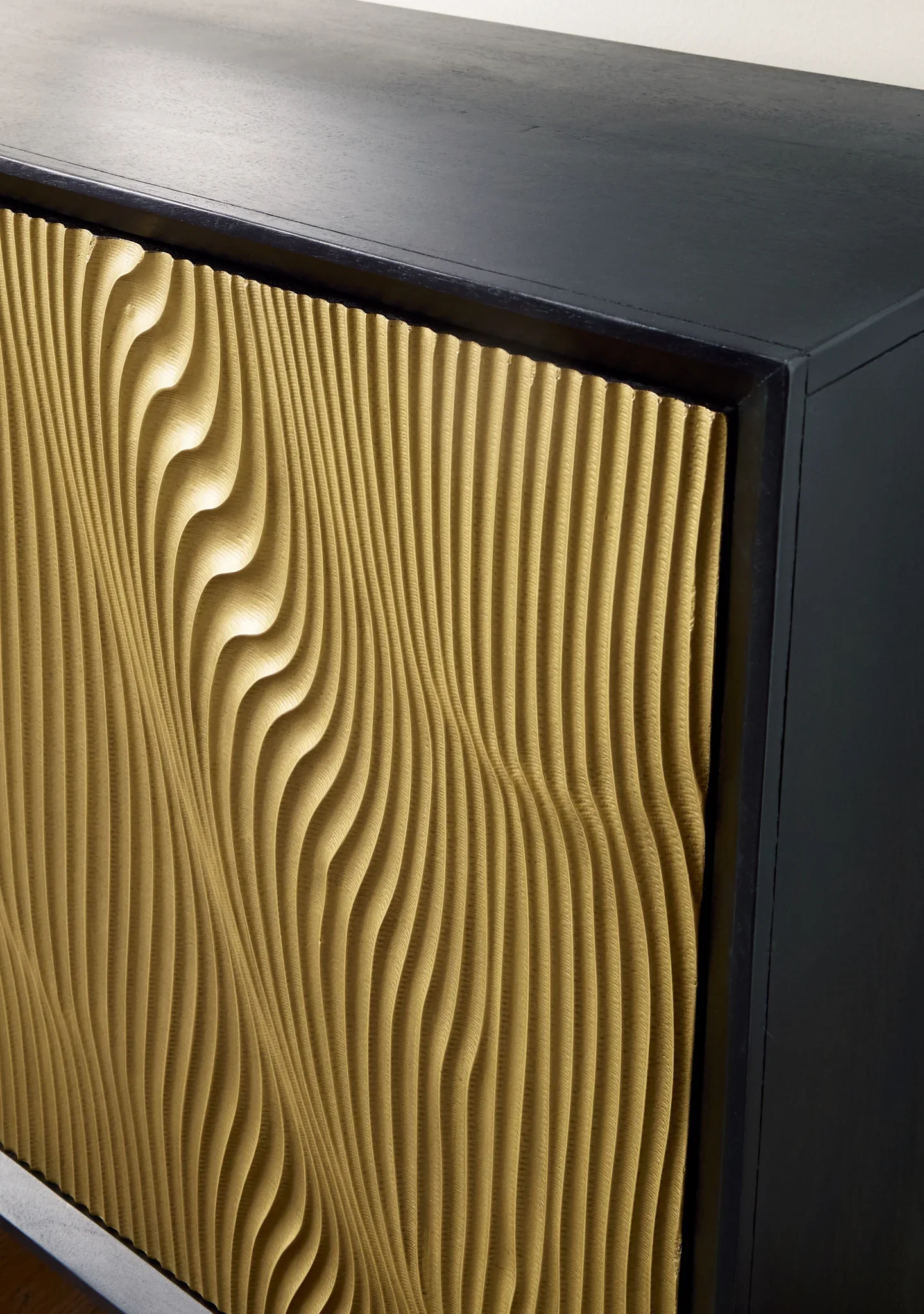 Tayner - Black / Gold Finish - Accent Cabinet - Image 6