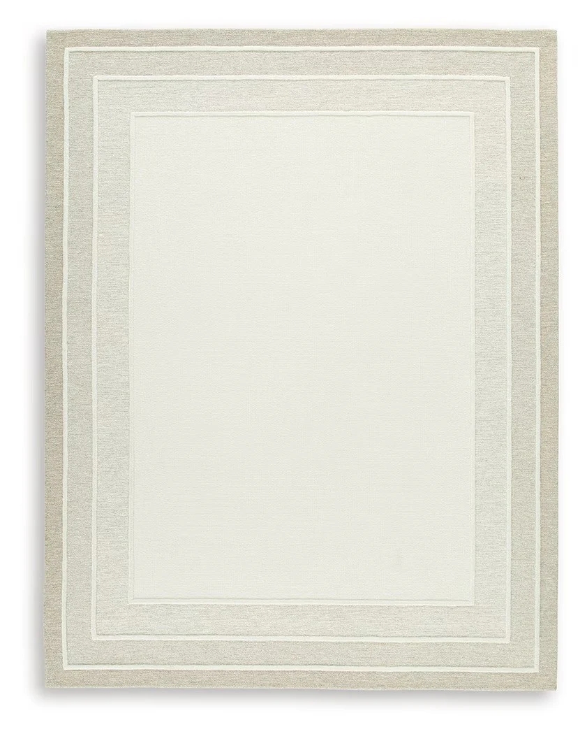TeeLGan - Ivory / Tan - Large Rug - 8' x 10'
