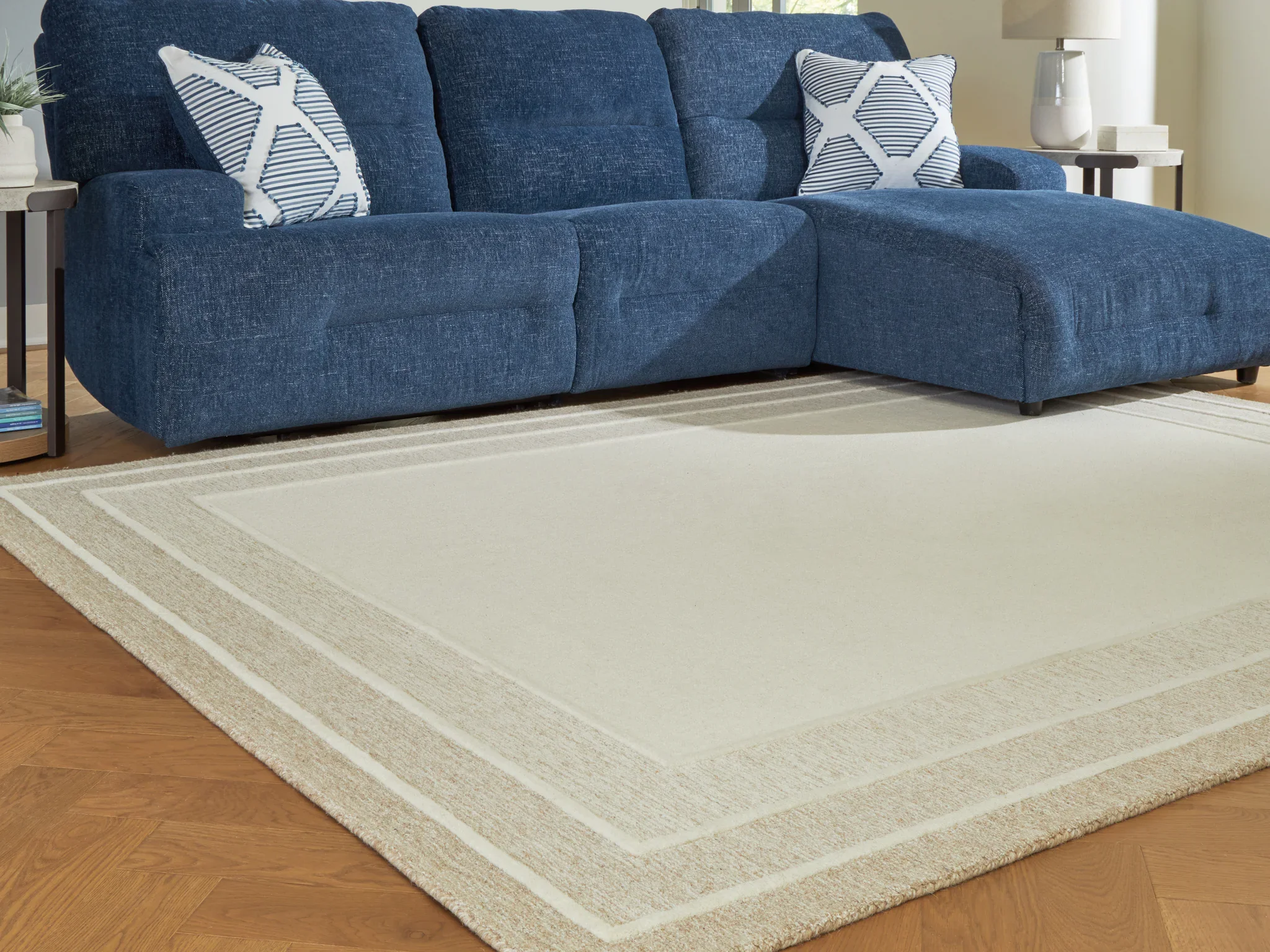 TeeLGan - Ivory / Tan - Large Rug - 8' x 10' - Image 2
