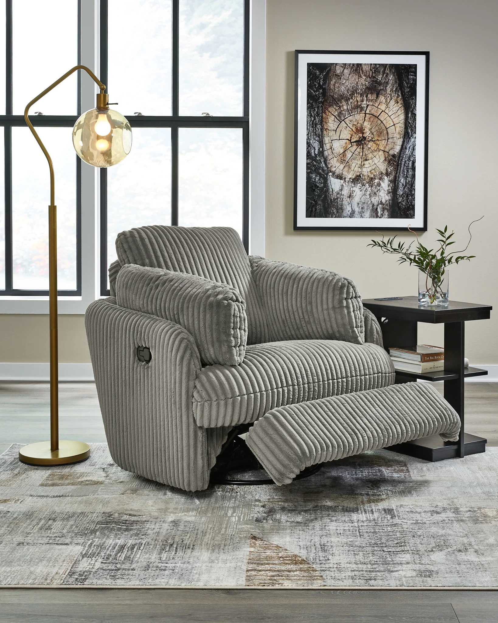 Tie-breaker - Fog - Swivel Glider Recliner - Image 3