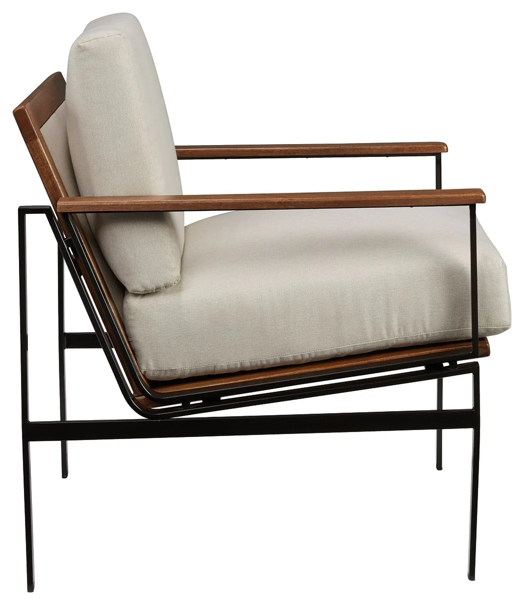 Tilden - Ivory / Brown - Accent Chair - Image 3