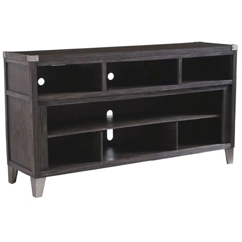Todoe - Gray - 2 Pc. - 65" TV Stand With Wide Fireplace Insert - Image 7