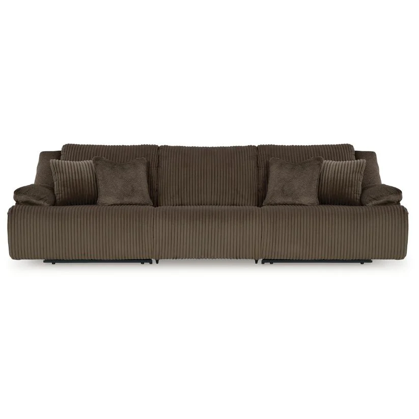 Top Tier - Chocolate - 3-Piece Reclining Sectional Sofa