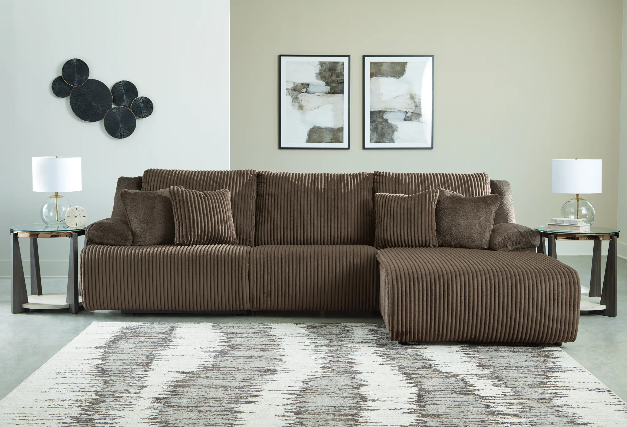Top Tier - Chocolate - 3-Piece Reclining Sectional Sofa With Raf Chaise - Image 2