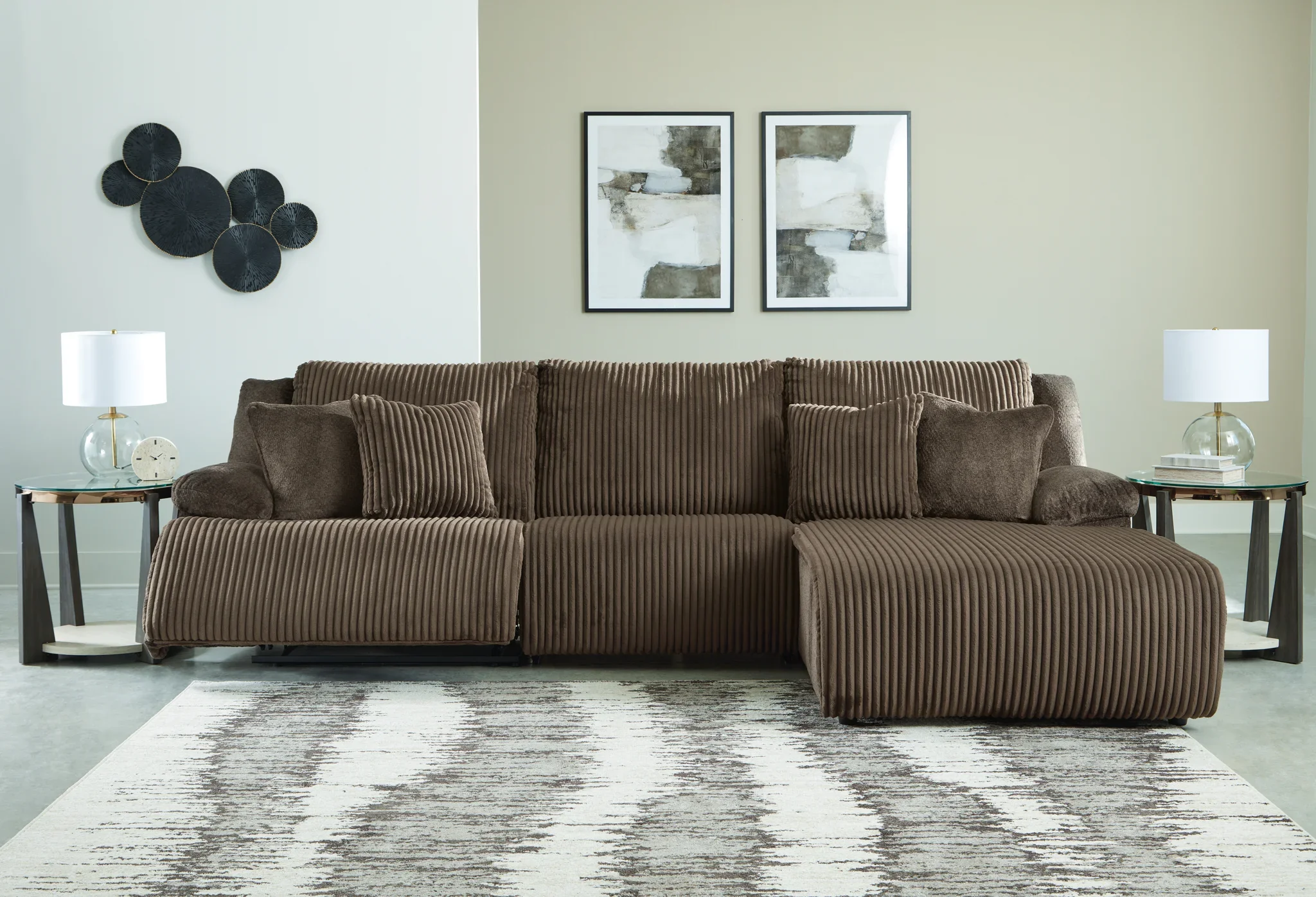 Top Tier - Chocolate - 3-Piece Reclining Sectional Sofa With Raf Chaise - Image 5