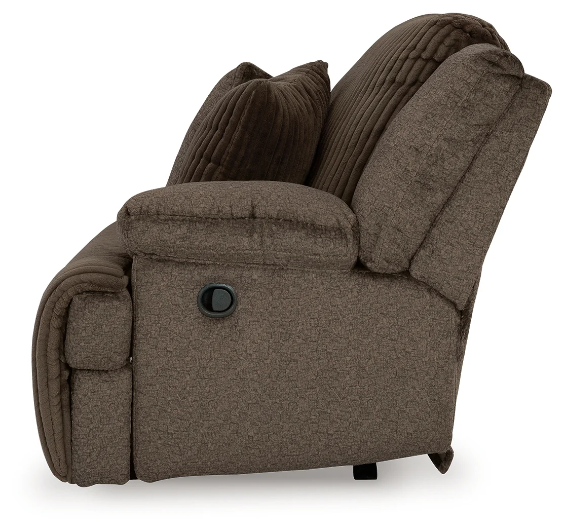Top Tier - Chocolate - 3-Piece Reclining Sectional With Laf Press Back Chaise - Image 4
