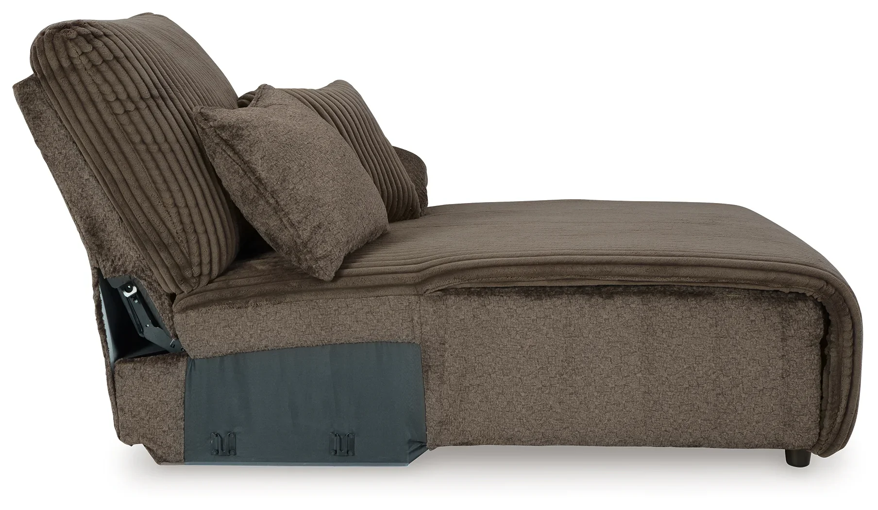 Top Tier - Chocolate - 3-Piece Reclining Sectional With Raf Press Back Chaise - Image 12