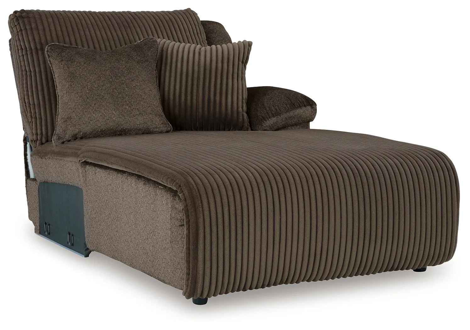 Top Tier - Chocolate - 3-Piece Reclining Sectional With Raf Press Back Chaise - Image 13