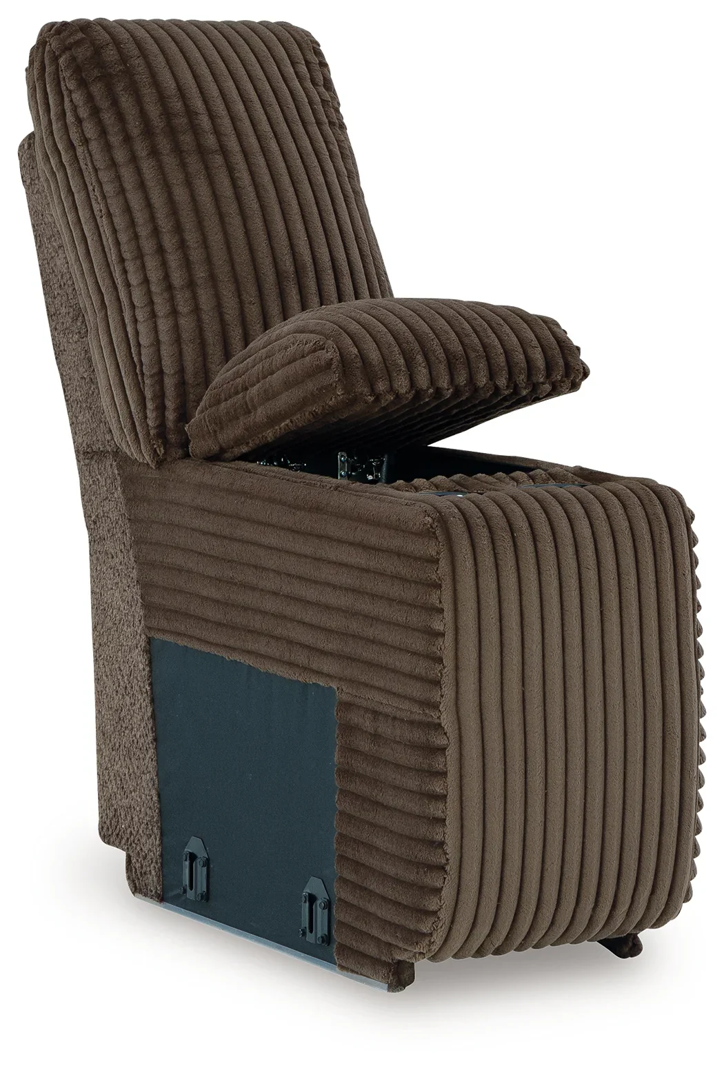 Top Tier - Chocolate - 4-Piece Reclining Sectional With Laf Press Back Chaise - Image 5