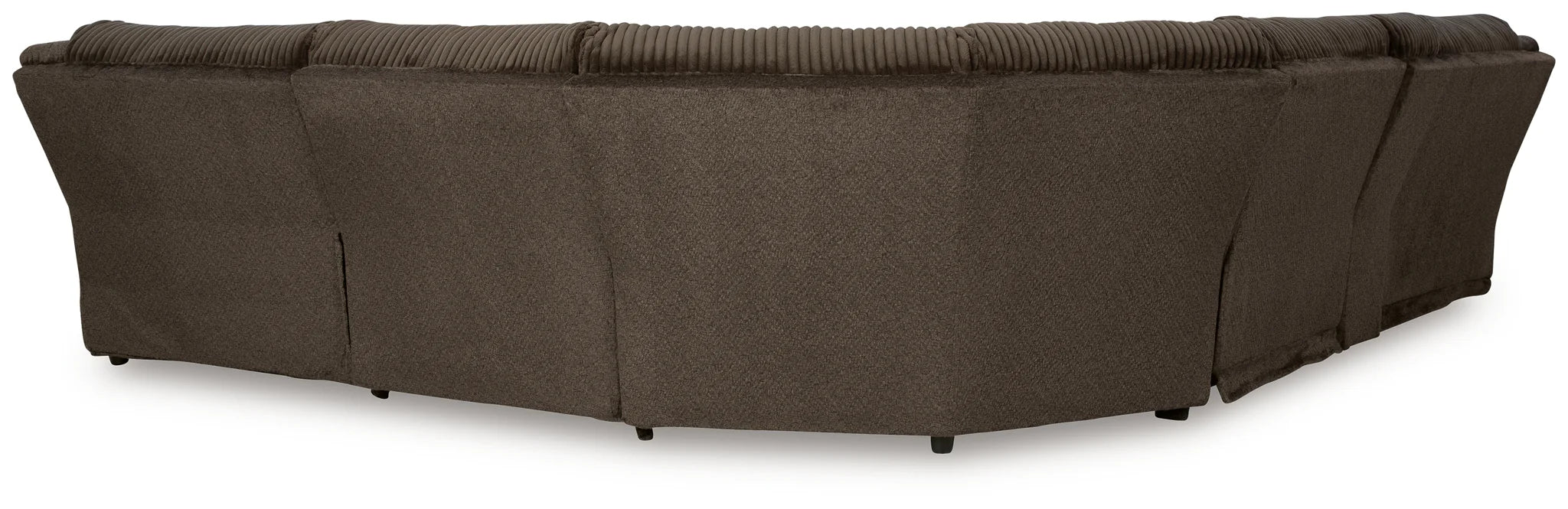 Top Tier - Chocolate - 6-Piece Reclining Sectional With Raf Press Back Chaise - Image 4