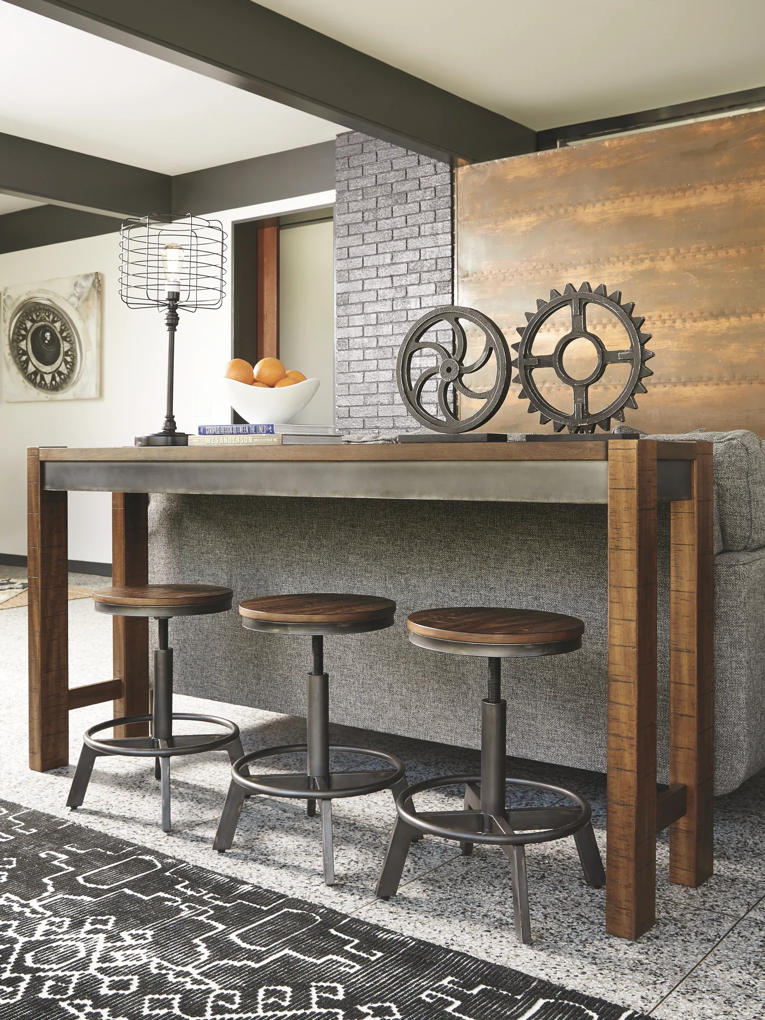 Torjin - Dark Brown - Swivel Stool (Set of 2) - Image 3