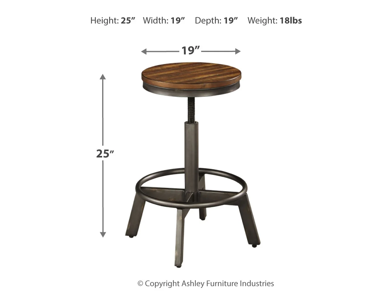 Torjin - Dark Brown - Swivel Stool (Set of 2) - Image 4