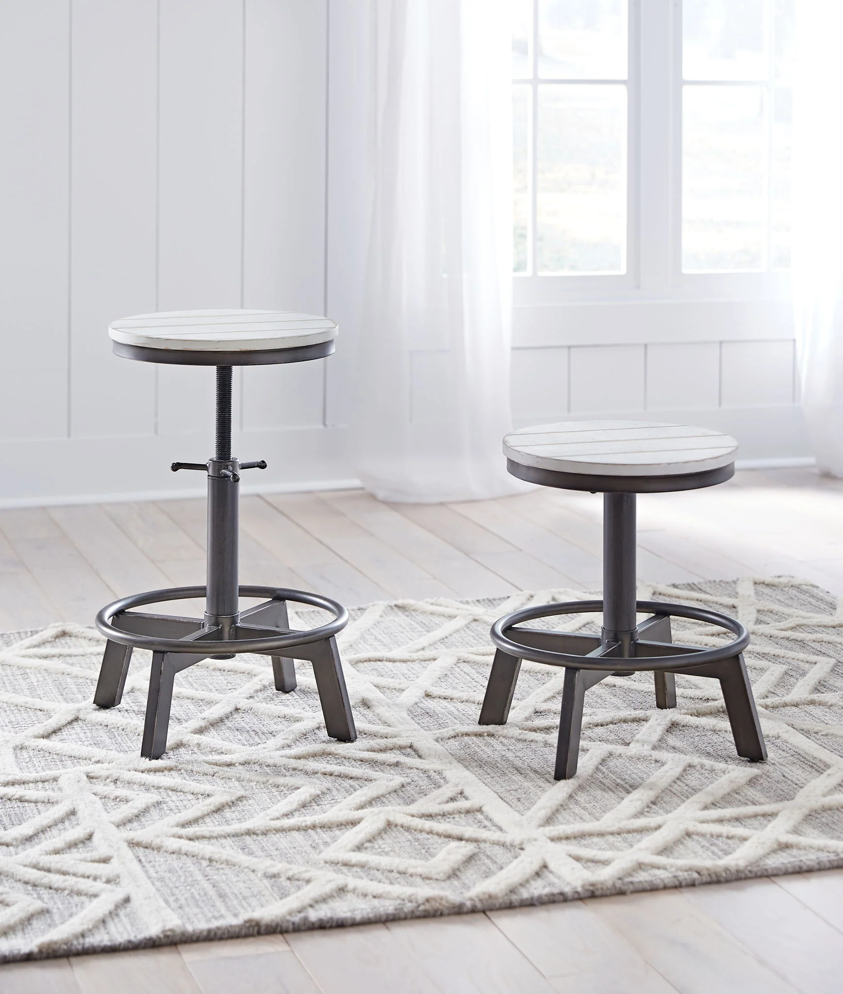 Torjin - Vintage White - Swivel Stool (Set of 2) - Image 3