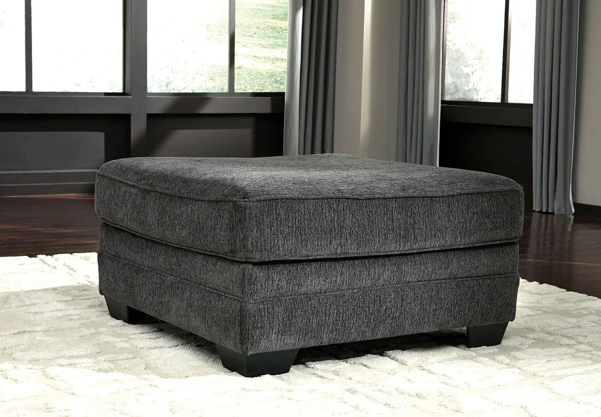 Tracling - Slate - 4 Pc. - Left Arm Facing Corner Chaise 3 Pc Sectional, Ottoman - Image 3