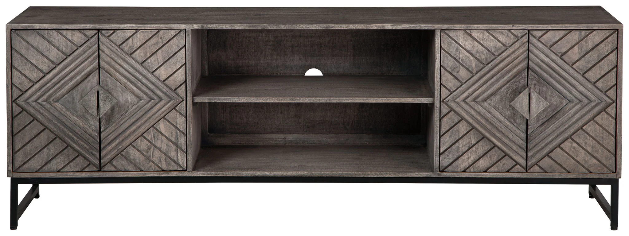 Treybrook - Distressed Gray - 2 Door Accent Cabinet - Image 7