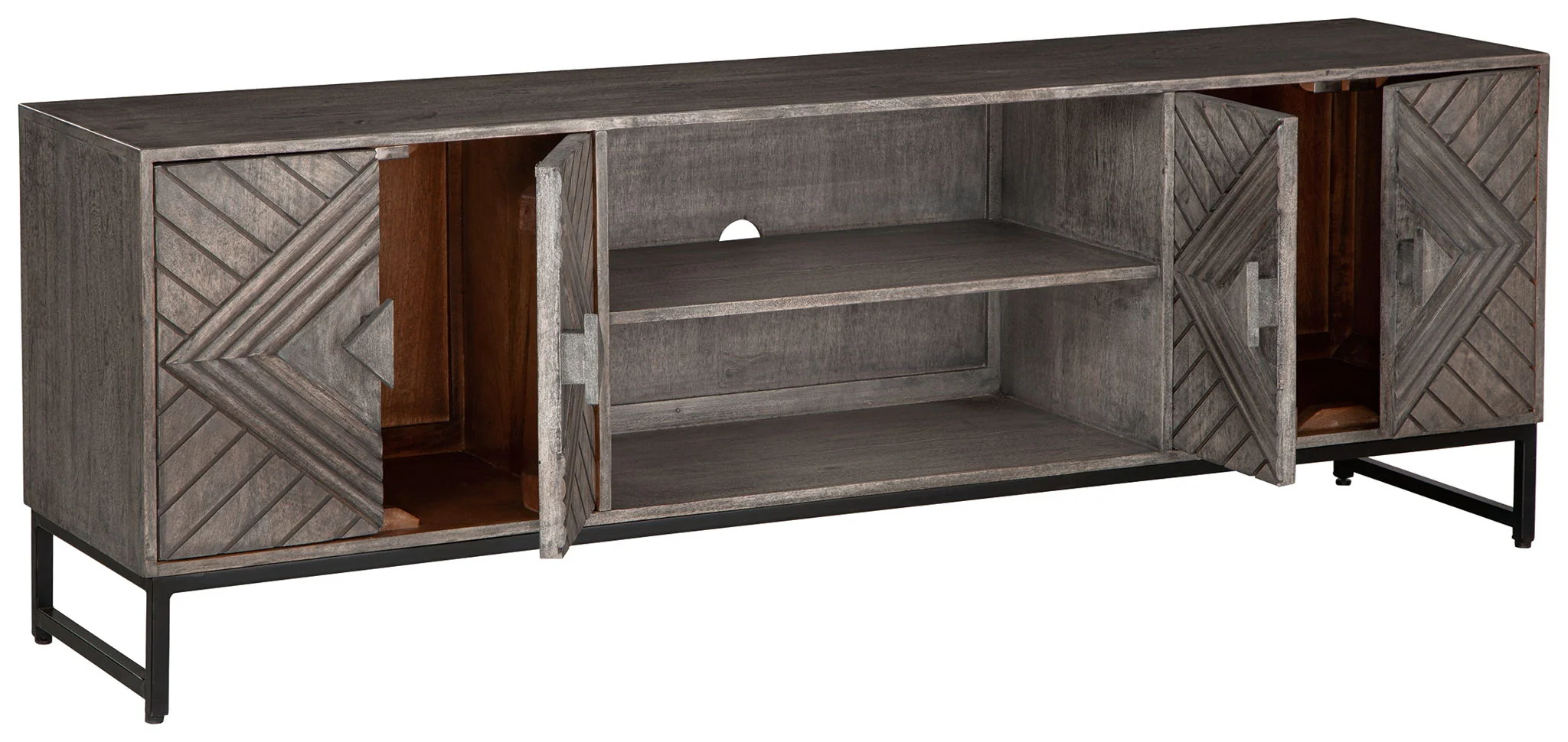 Treybrook - Distressed Gray - 2 Door Accent Cabinet - Image 8