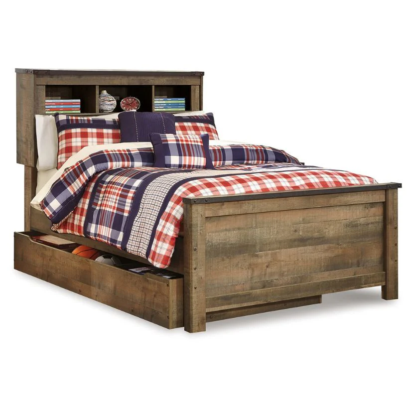 Trinell - Brown - Full Bookcase Bed With Storage