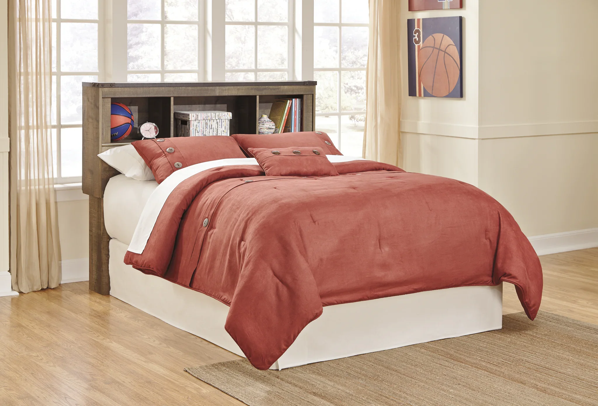 Trinell - Brown - Full Bookcase Bed With Storage - Image 2