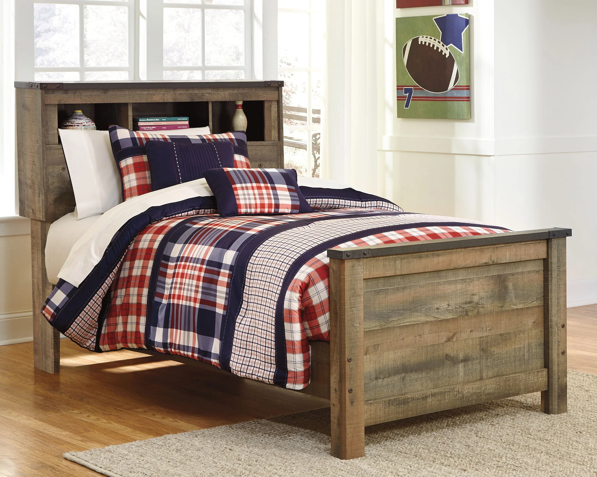 Trinell - Brown - Twin Bookcase Bed - Image 2