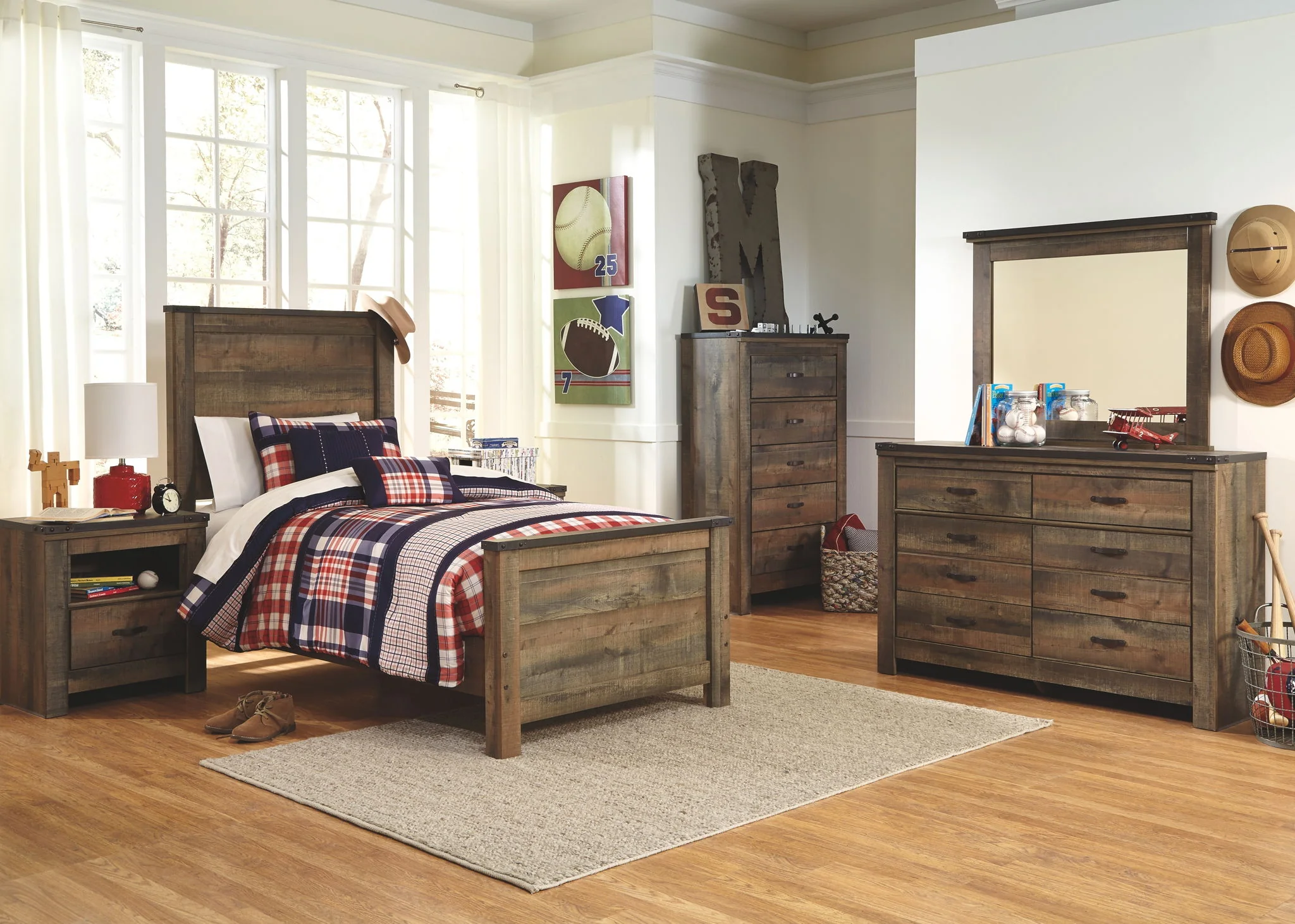 Trinell - Brown - Twin Panel Bed - Image 3