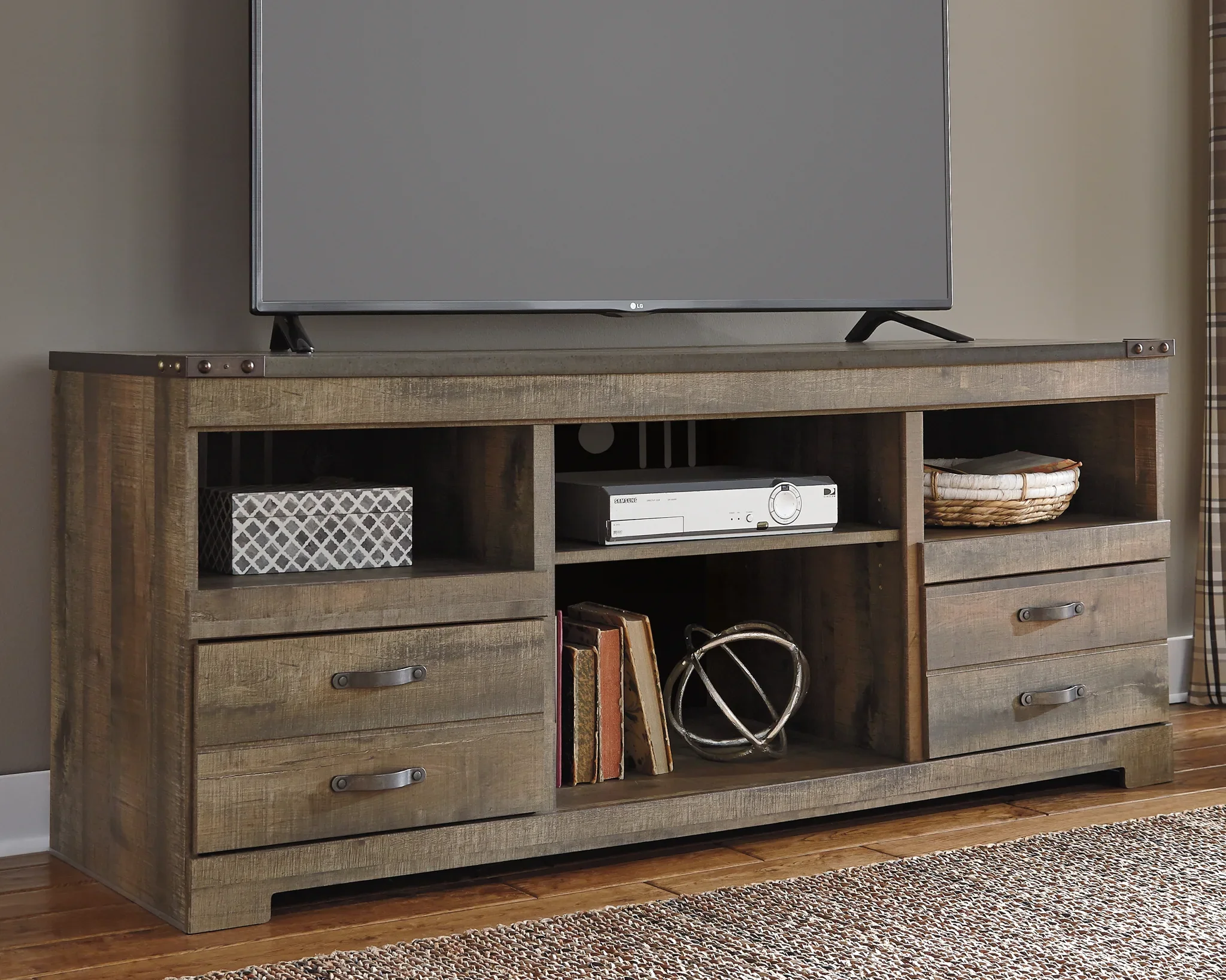 Trinell - Brown - 3 Pc. - Entertainment Center - 63" TV Stand - Image 4