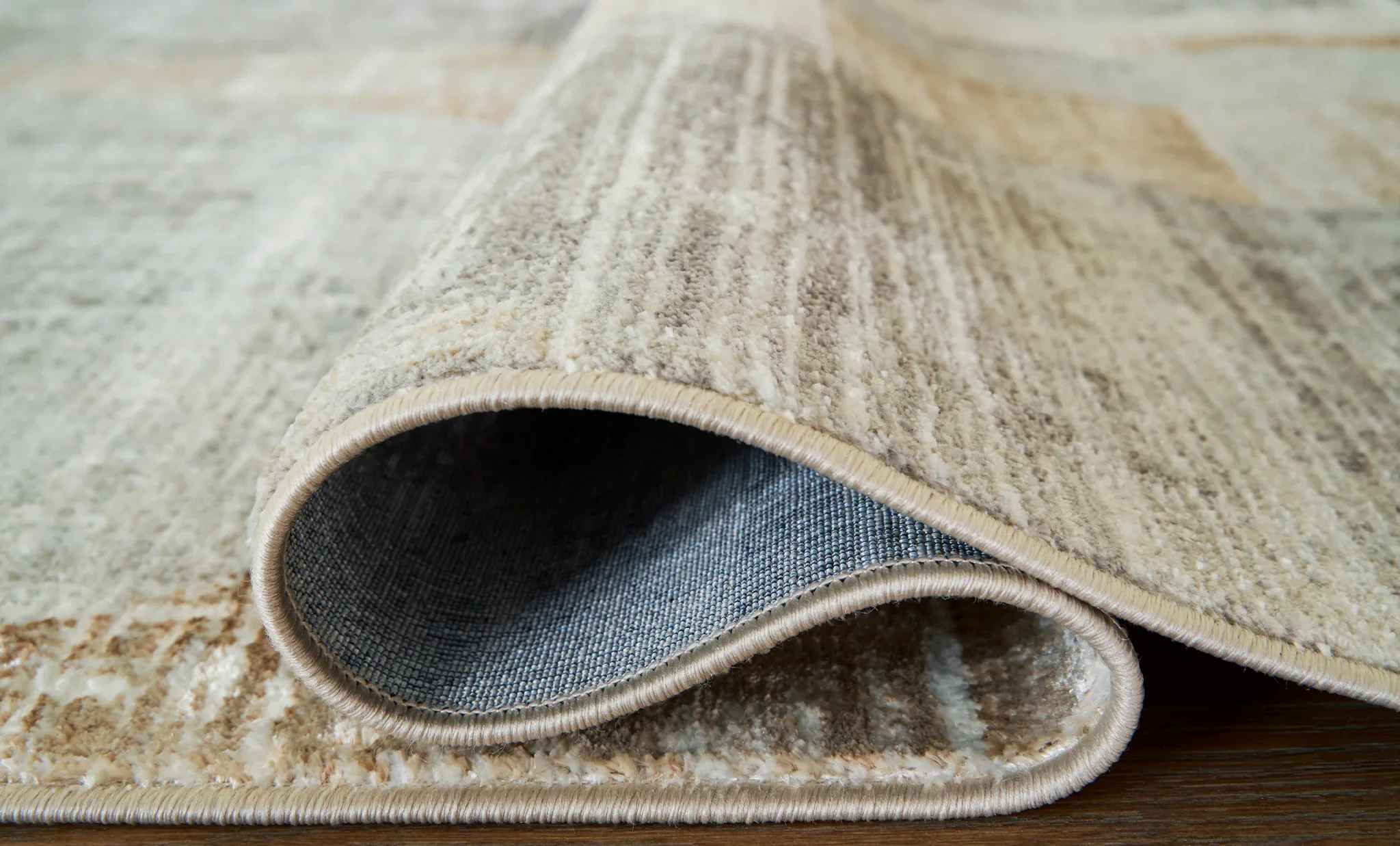 Truward - Linen / Gray / Caramel - Large Rug - 8' x 10' - Image 3