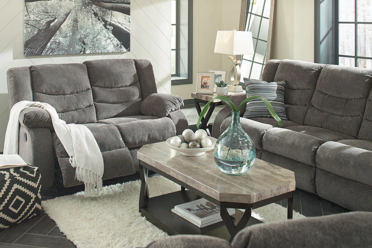 Tulen - Gray - 2 Pc. - Reclining Sofa, Loveseat - Image 2