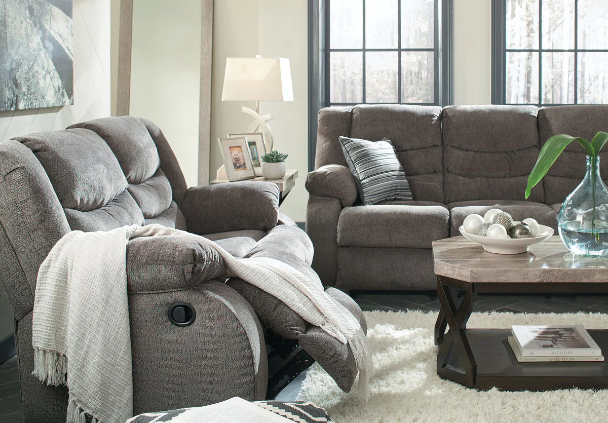 Tulen - Gray - 3 Pc. - Reclining Sofa, Loveseat, Rocker Recliner - Image 3