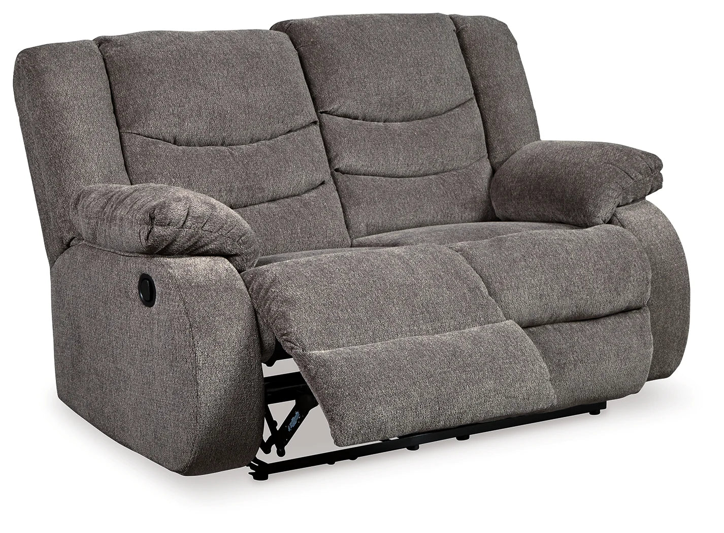 Tulen - Gray - Reclining Loveseat - Image 4