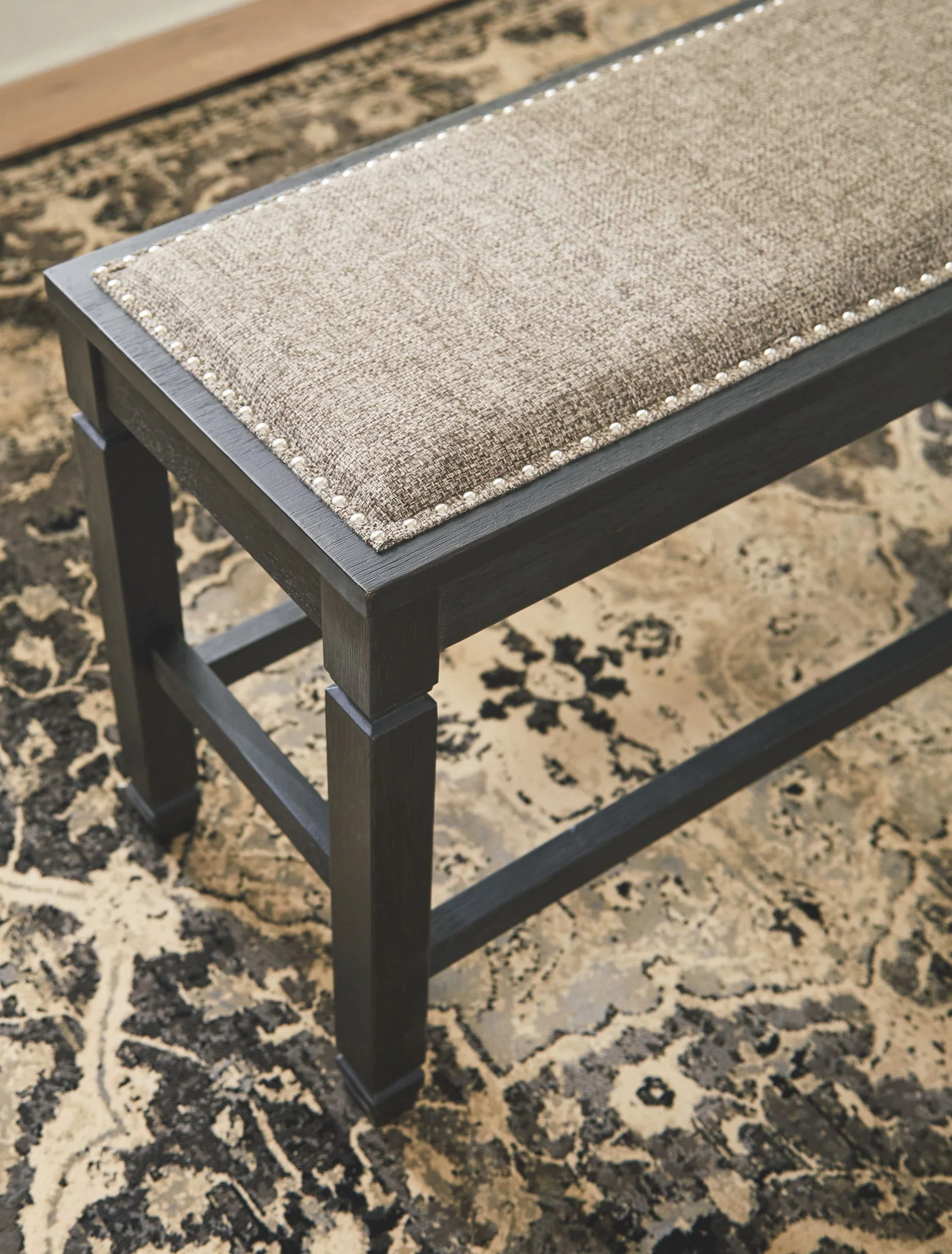 Tyler - Antique Black - Dbl Counter Uph Bench - Image 3