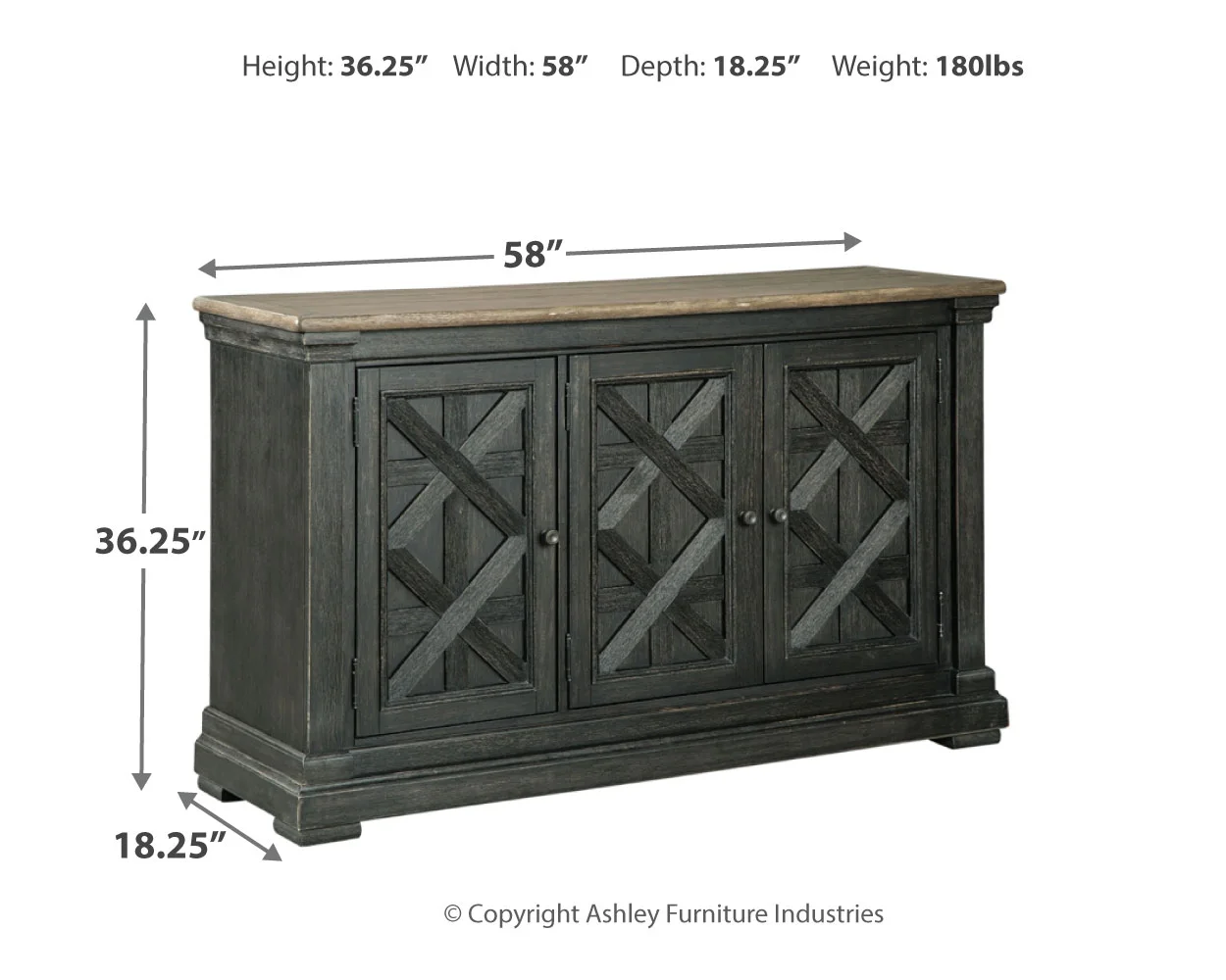 Tyler - Black / Gray - Dining Room Server - Image 4