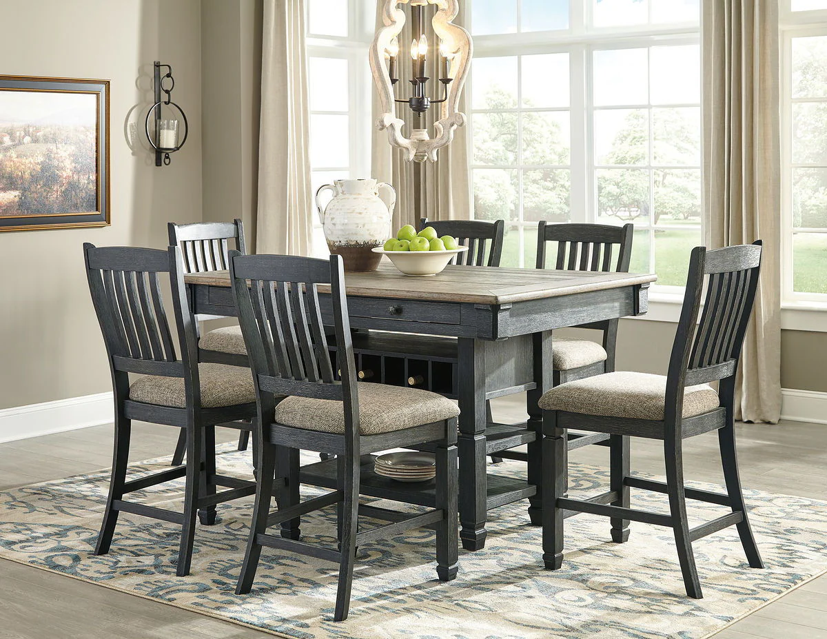 Tyler - Black / Gray - Rect Dining Room Counter Table - Image 4