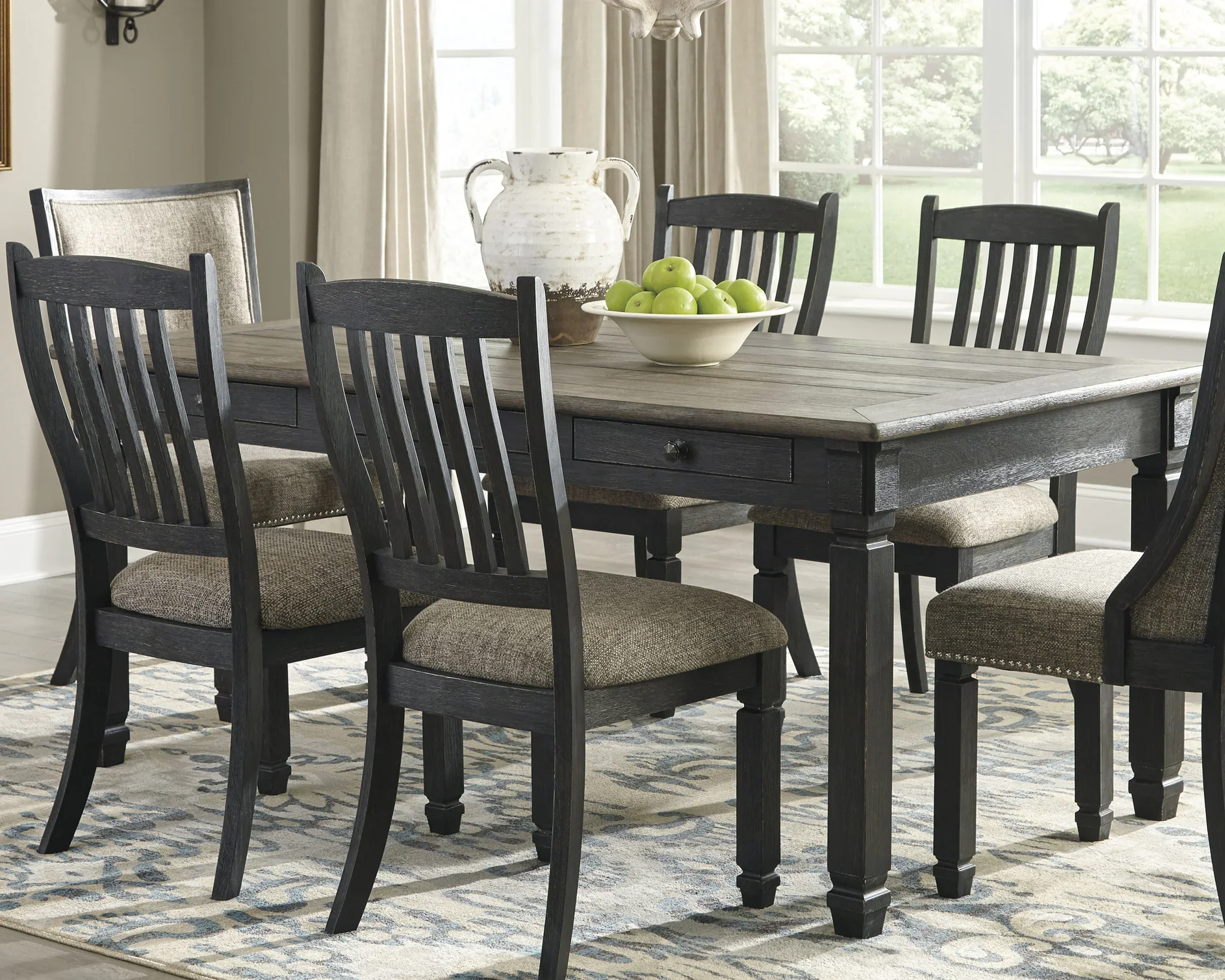 Tyler - Black / Gray - Rectangular Dining Room Table - Image 2
