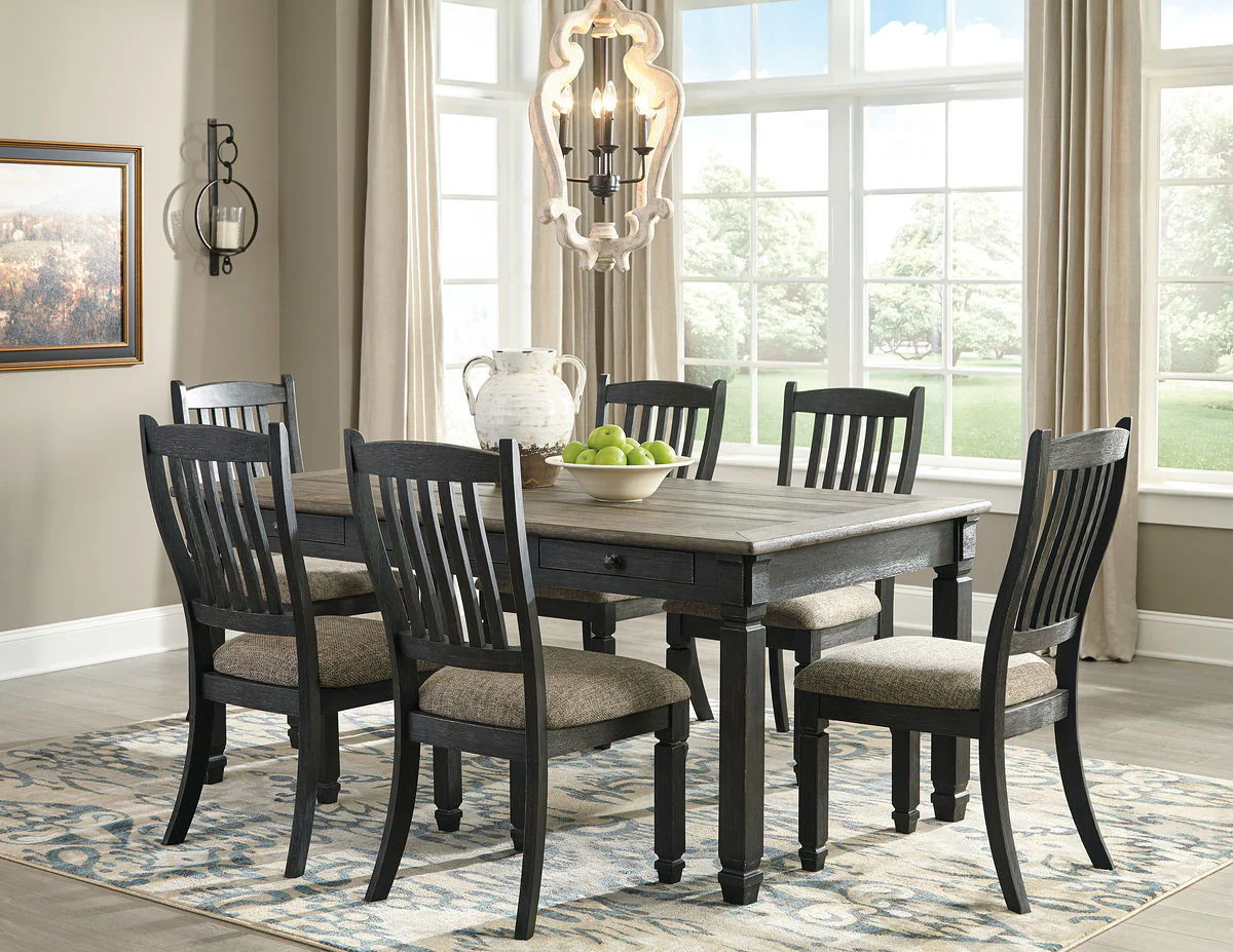 Tyler - Black / Gray - Rectangular Dining Room Table - Image 4