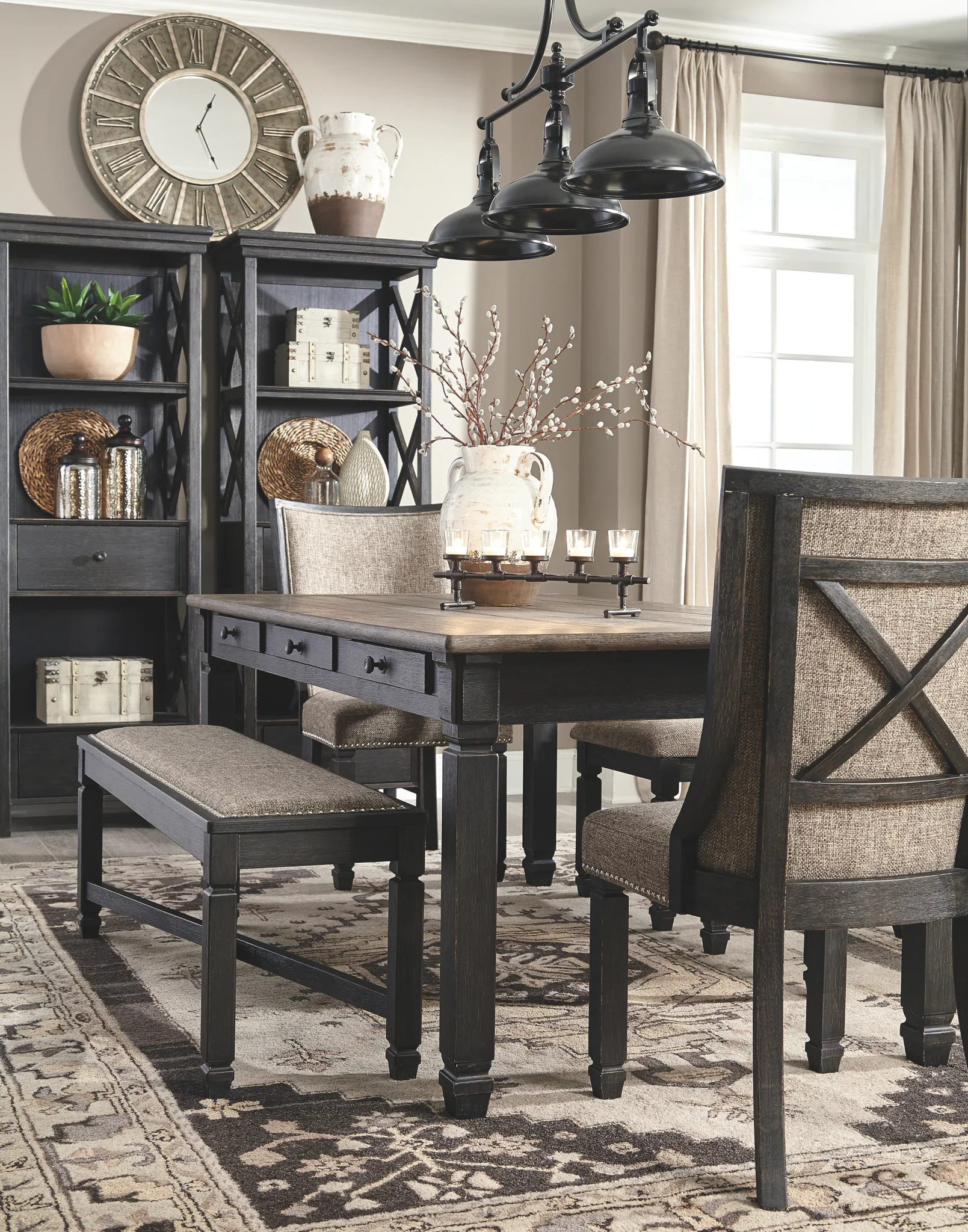 Tyler - Black / Gray - Rectangular Dining Room Table - Image 6