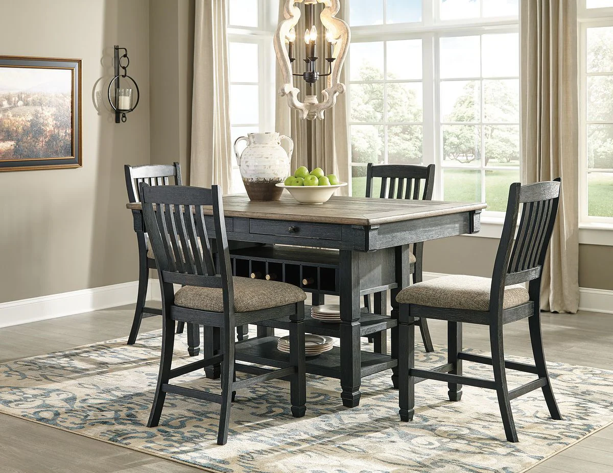 Tyler Creek - Black / Grayish Brown - Upholstered Barstool (Set of 2) - Image 3