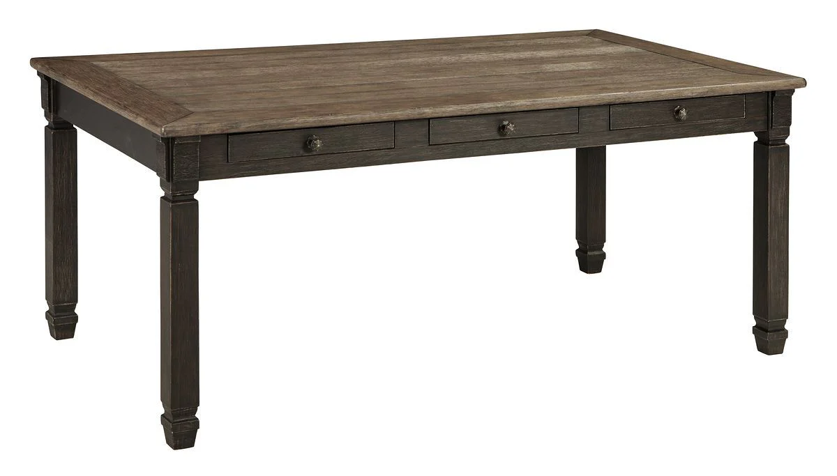 Tyler Creek - Dark Gray - 7 Pc. - Dining Room Table, 6 Side Chairs - Image 4