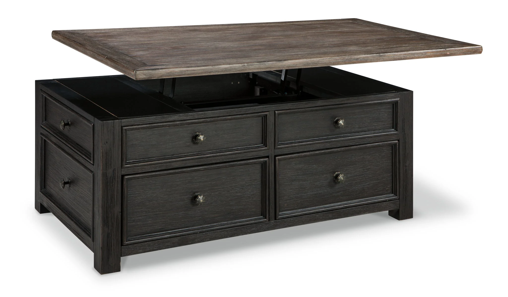 Tyler - Grayish Brown / Black - Lift Top Cocktail Table - Image 10