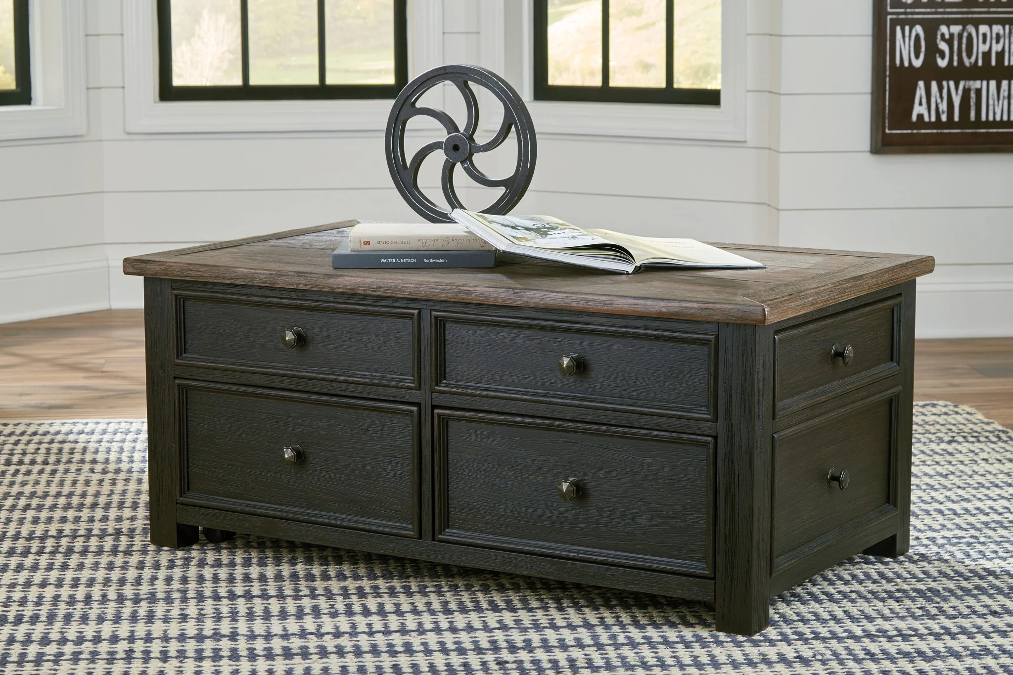 Tyler - Grayish Brown / Black - Lift Top Cocktail Table - Image 9