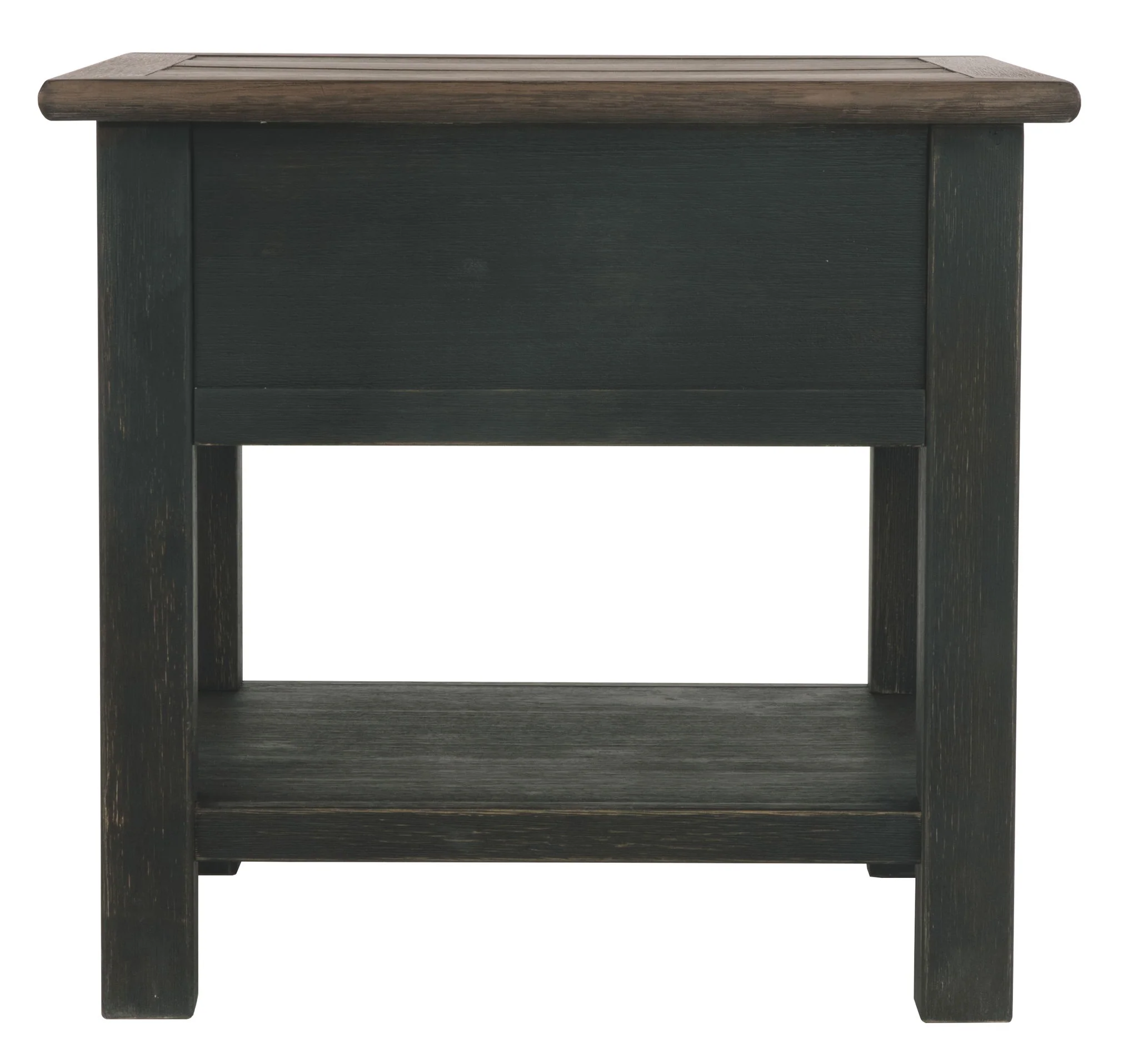 Tyler - Grayish Brown / Black - Rectangular End Table - Image 3