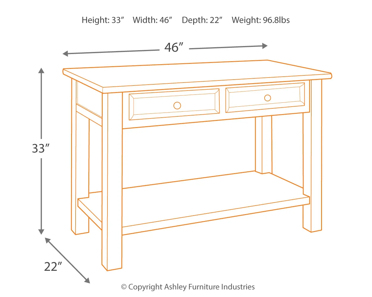 Tyler - Grayish Brown / Black - Sofa Table - Image 7