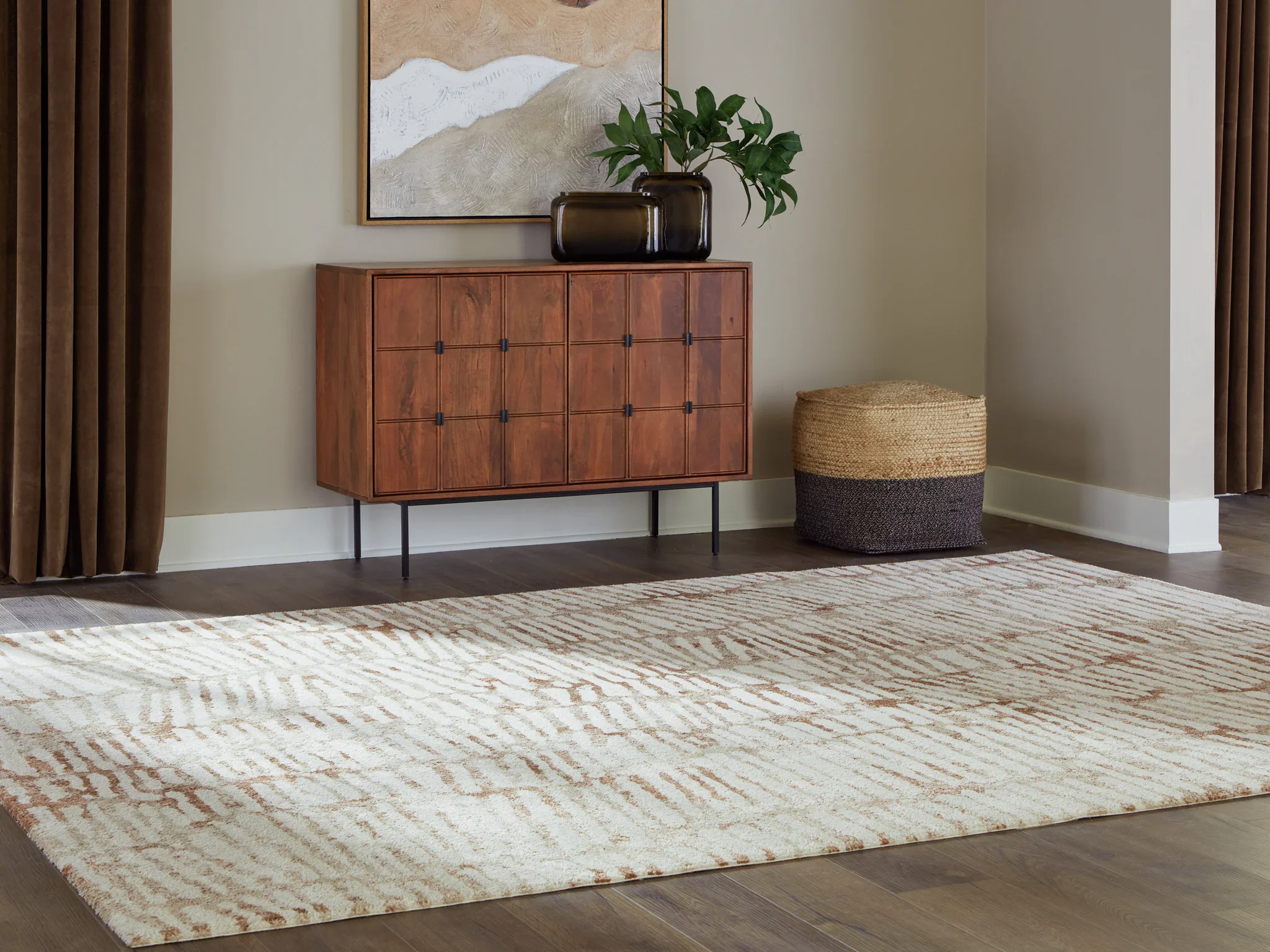 Uduak - 8' x 10' Rug - Cream / Tan / Rust - Image 2