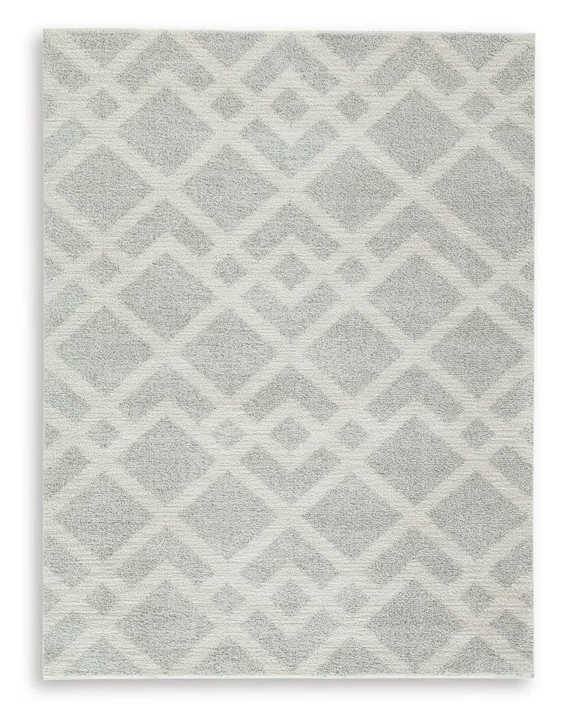 Unawick - Gray / Ivory - Medium Rug - 5' x 7'