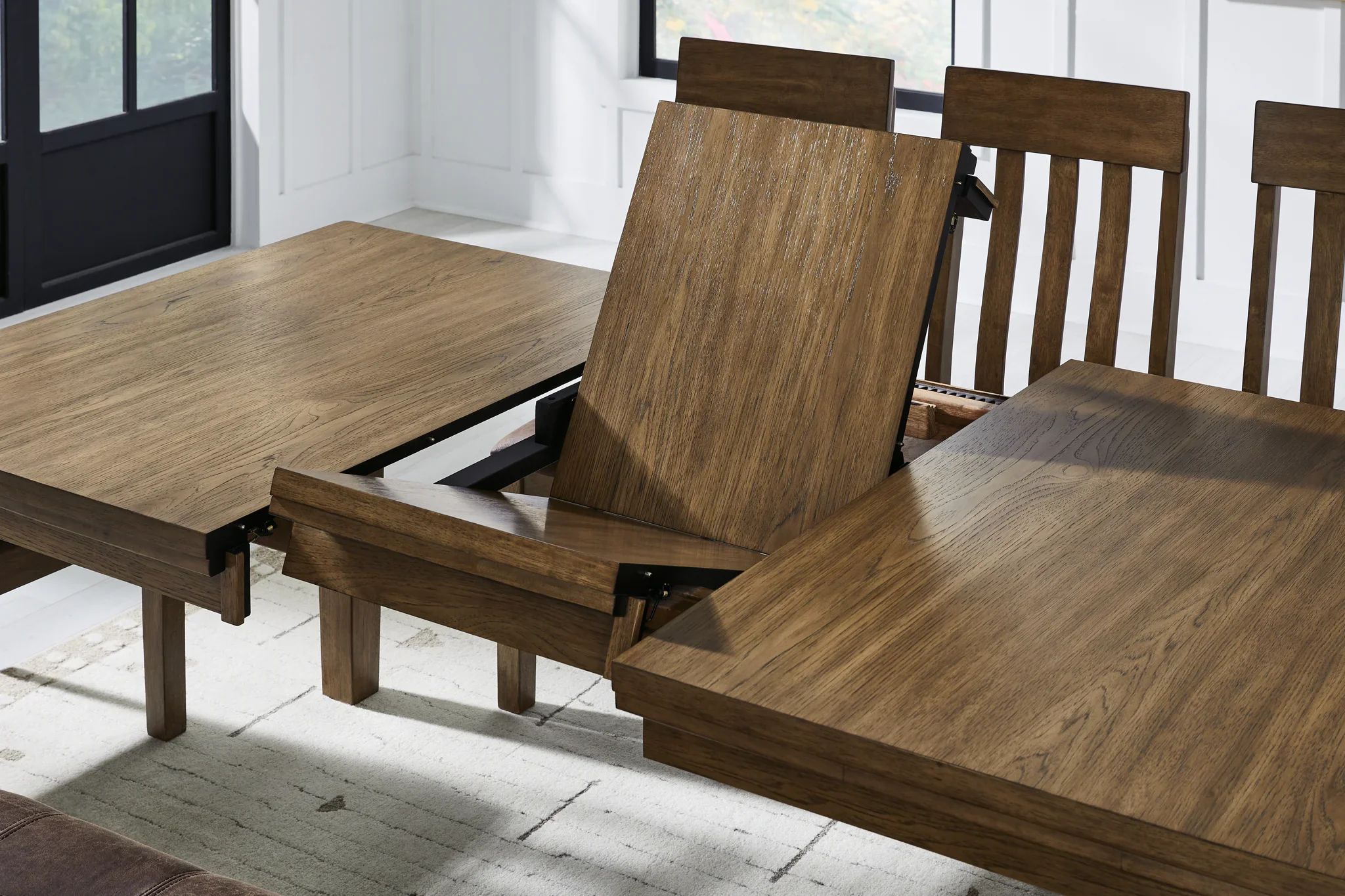 Urbinforte - Light Brown - Dining Room Butterfly Extension Table - Image 6