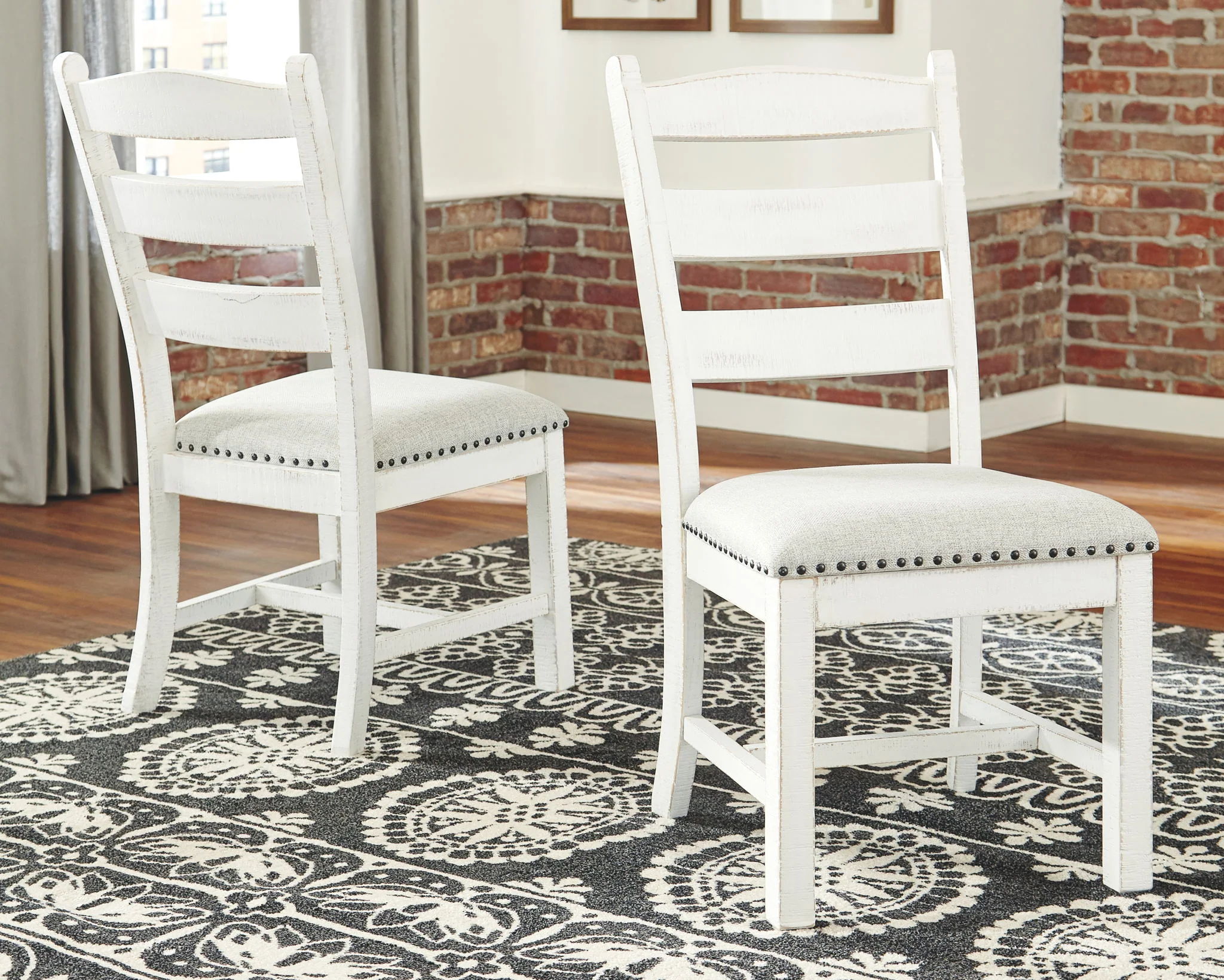 Valebeck - Beige / White - Dining Uph Side Chair (Set of 2) - Image 2