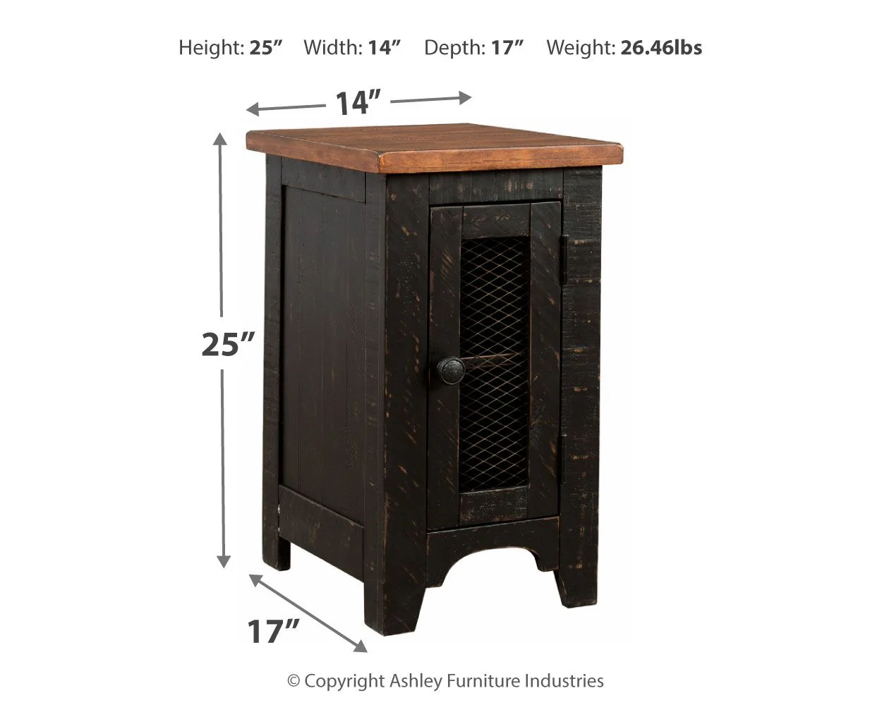 Valebeck - Black / Brown - Chair Side End Table - Image 6