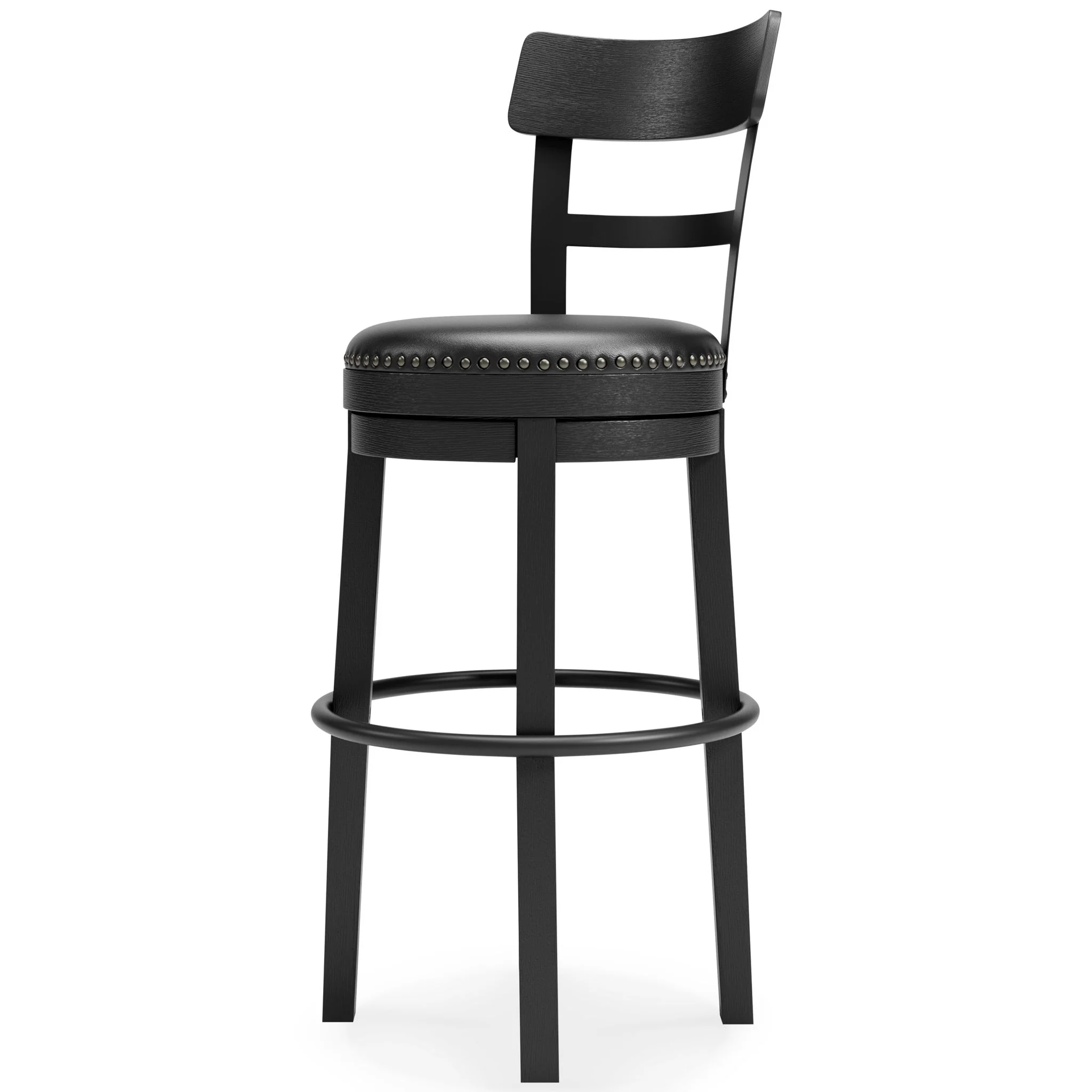 Valebeck - Black - Tall Uph Swivel Barstool - Image 4