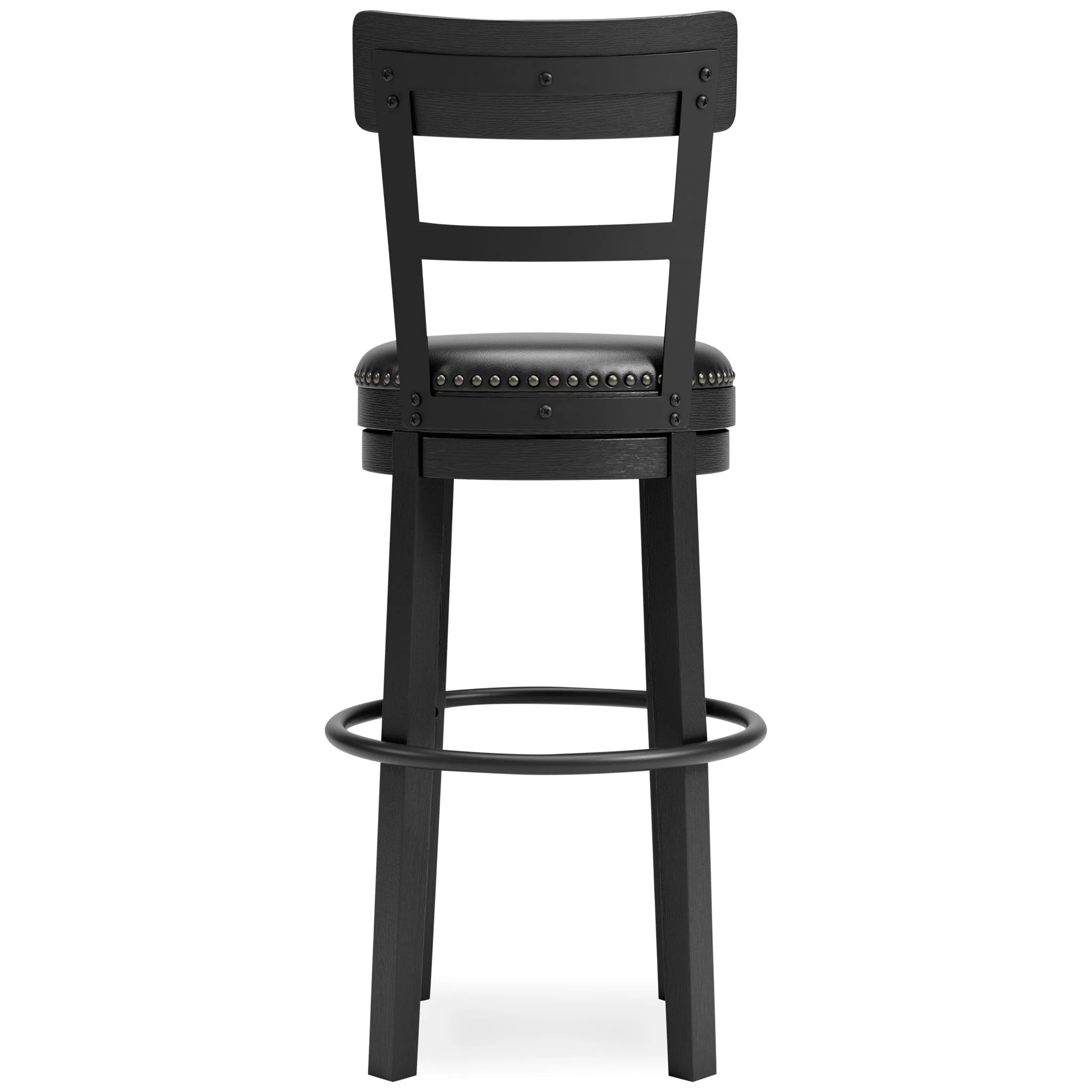 Valebeck - Black - Tall Uph Swivel Barstool - Image 6