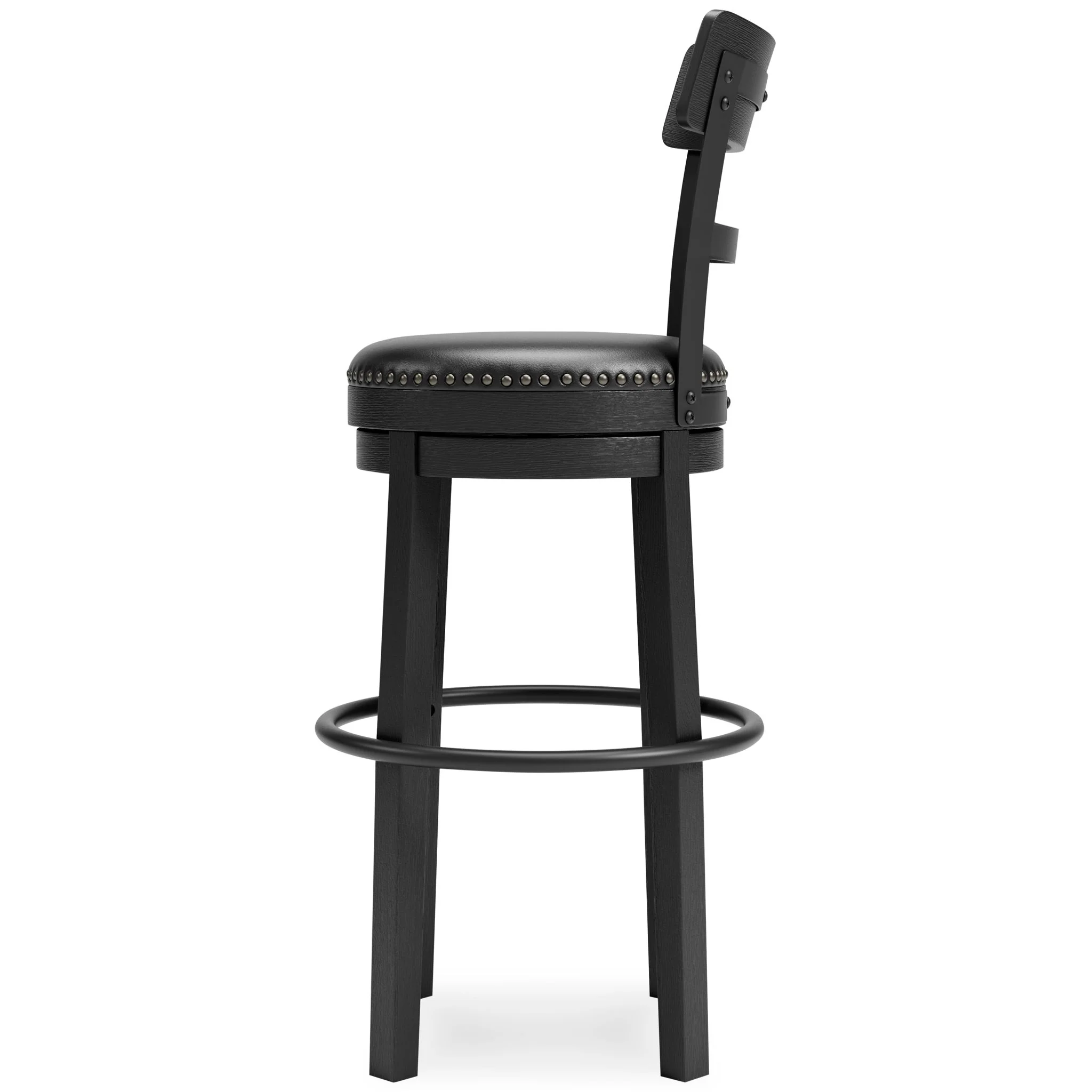 Valebeck - Black - Tall Uph Swivel Barstool - Image 7